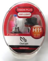 Лампа ClearLight H11 12V-55W Vision Plus +50% Light (2 шт.)